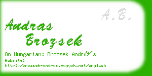 andras brozsek business card